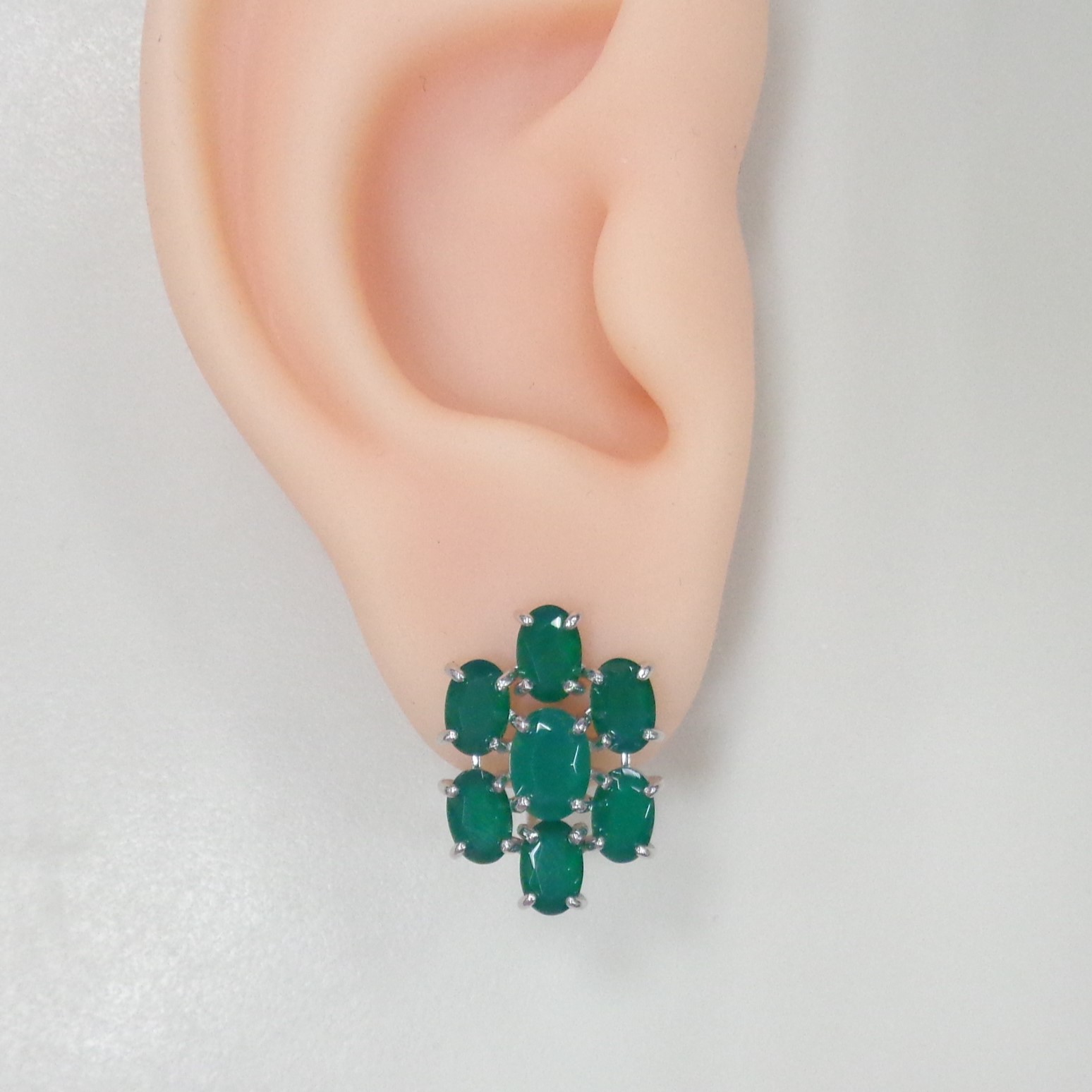 Серебряные серьги с агатами